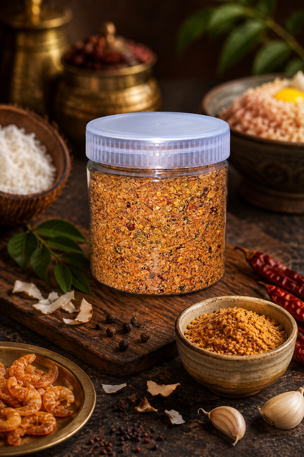 Prawn Chutney Powder (Unakka Chemmeen Chammanthi Podi - ഉണക്ക ചെമ്മീൻ ചമ്മന്തി പൊടി)
